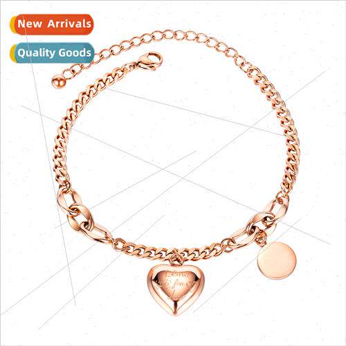 jewelry simple wild love round pcs tanium steel bracelet fem