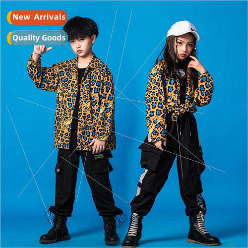 New hip-hop girls set dance su tide Korea runway navel leopa