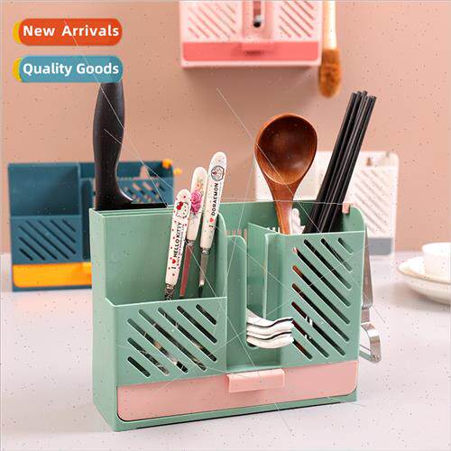 Kchen wall-mounted multi-functional shelf chopstick cages No