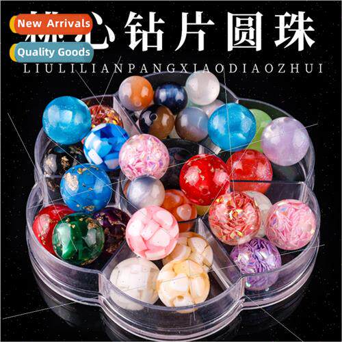 Peach heart diamond pcs round beads handmade diy colorful be