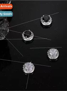 Exquise four claws black stone earrings whout ear holes magn