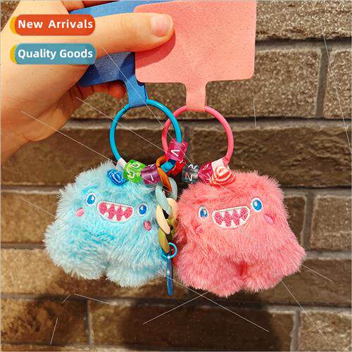 Plush toys bared teeth snow monster doll doll pendant doll k