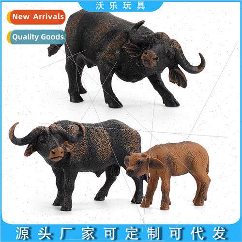 PVC solid African grasslbuffalo model toys attack-like Afric