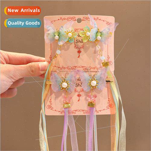 Children ancient wind hair clips girls bow hair card girls a