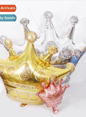 Large Medium Small Crown Aluminum Film Balloons Children Bir