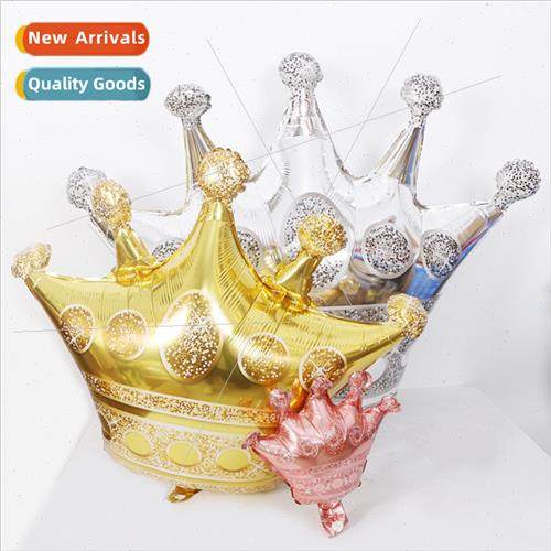 Large Medium Small Crown Aluminum Film Balloons Children Bir