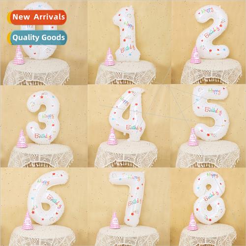 32 inch medium whe number balloon birthday stickers decorati