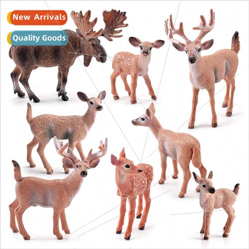 Mini mulation Forest Animal Model Buck Moose ka Deer Whetail