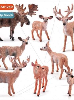 Mini mulation Forest Animal Model Buck Moose ka Deer Whetail