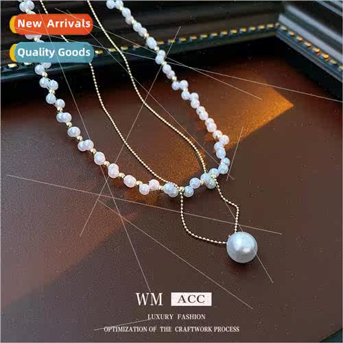 Pearl Double Layers Necklace French Fashion Elegant Necklace