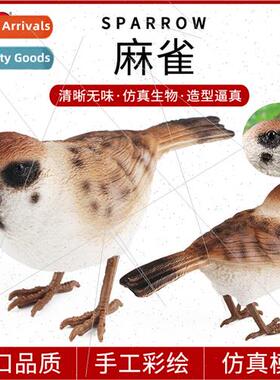 Early education simulation solid sparrow bird model desktop