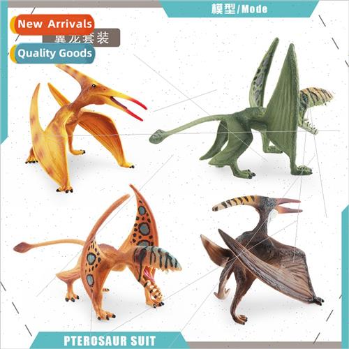 Jurassic solid small dinosaur toothless pterodactyl set boys