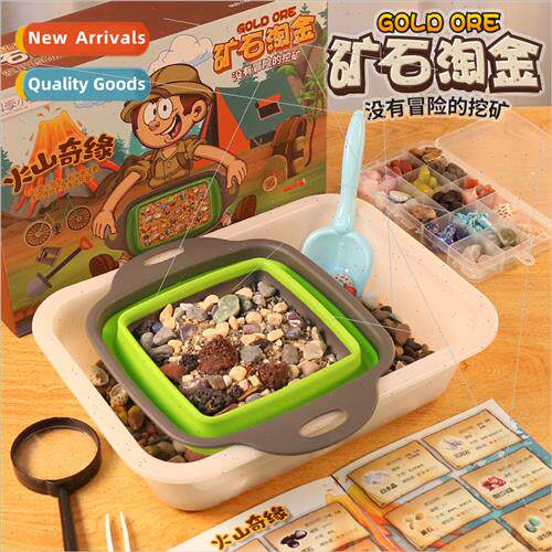Children gold panning stoys mine treasure hunt适用stone mini
