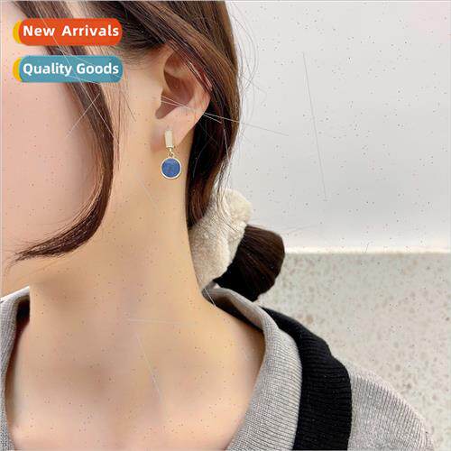 Koreaiche geometric round oil drop earrings female simple ve