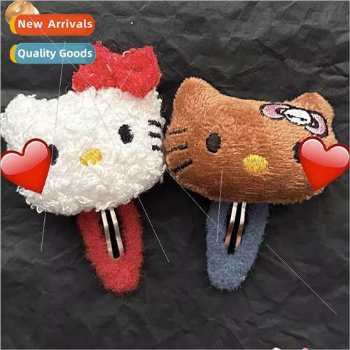 Cute kten Hawaiian vacation black leather quirky hair clips