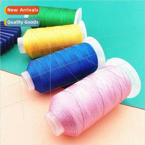 Gold silver colored silk thread 6 strands winding thread han