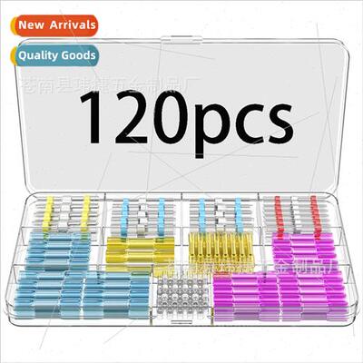 120pcs Boxed Solder Ring Heat Shrink Butt Terminal Crimp K W
