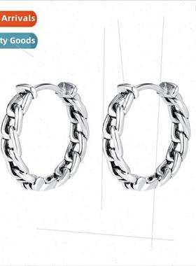 Europe new men tanium steel chain earrings hundred wh earrin