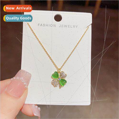 Summer Mori Four Leaf Necklace Women che Collarbone Chain