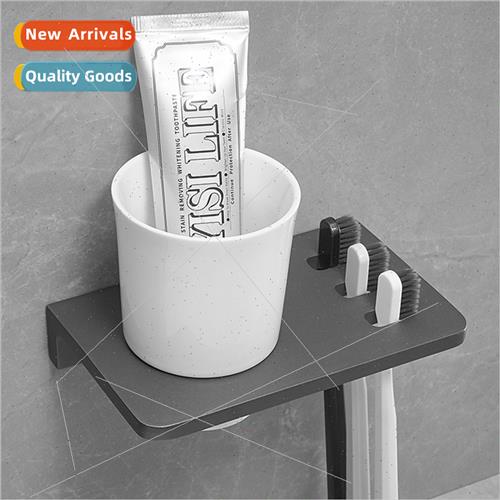 Gunmetal Gray Toothbrush Holder No Punch Space Aluminum Toot