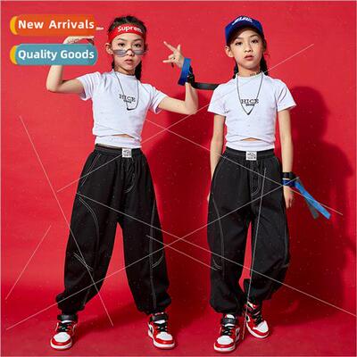 Girls Set Dance  Hip Hop Summer Children Modeling Walking  C