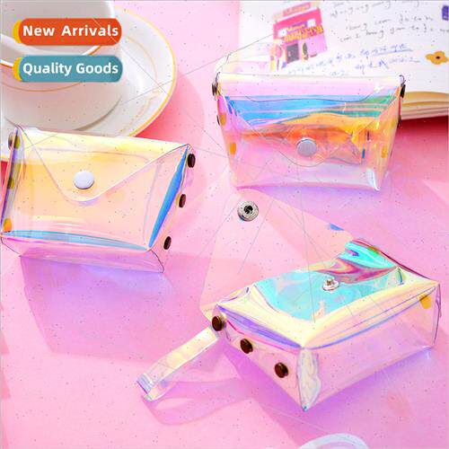 Jelly Coin Purse ins Transparent Laser Coin Purse Korea Squa