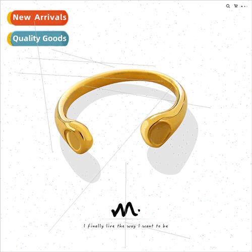 Europe new sense opening glossy ring wh tanium steel plating