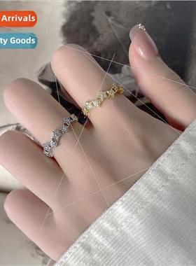 Women full diamond star open finger ring gift delicate full