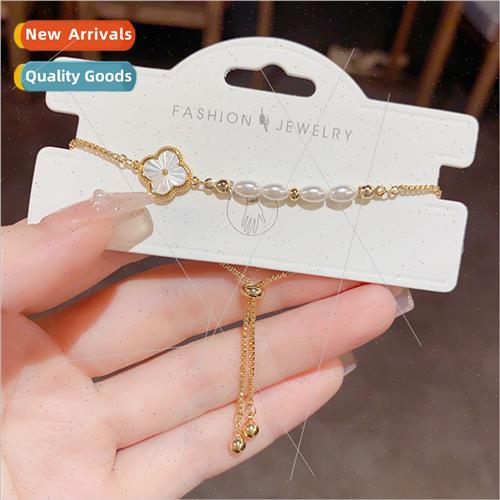 Koreasweet shell four-leaf flower bracelet women fashion nic