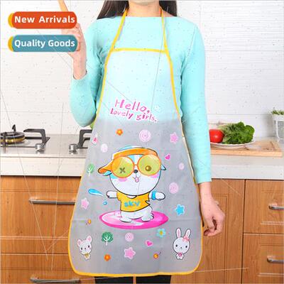 Korea cute cartoon princess apron kchen oil sleeveless half