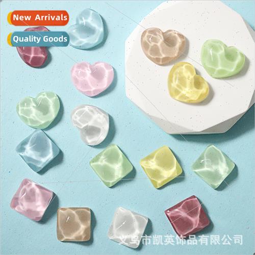 Water ripples love square new diy cartoon resin jewelry acce