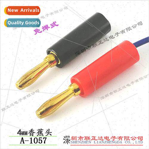 Gold plated banana plug 4mm banana plug male solderless bana