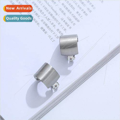 Europe small delicate earrings fashion half face brushed mat