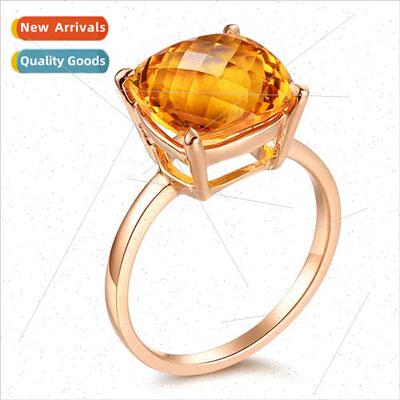 Rose Gold Colored Gemstone Ring Jewelry 4.5 Carat Natural Cr