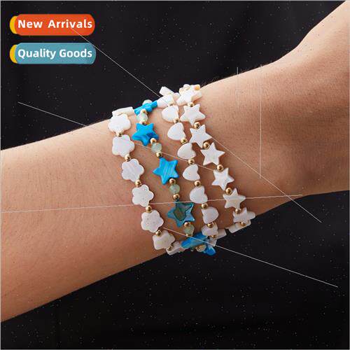 Fashion che Shell Heart Bracelet Sense Pentagram Star String