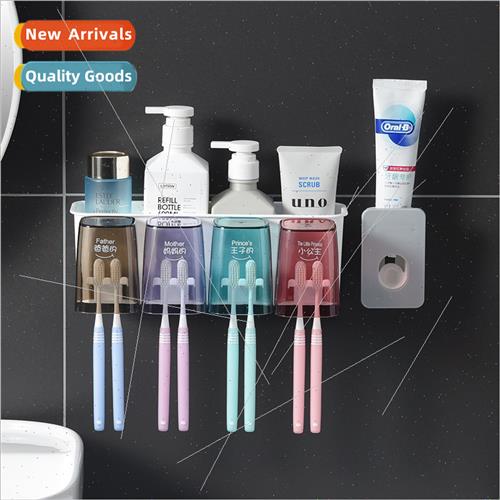 Multi-hole toothbrush holder upside down draining organizer