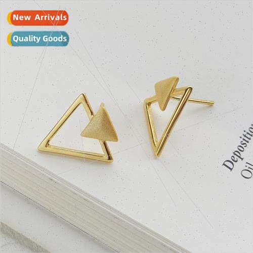 New 925 silver Europe simple layers hollow geometric skeleto