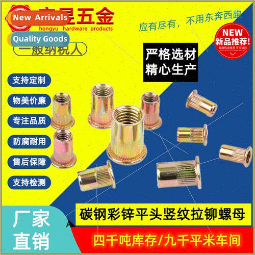 Color zinc flat head rivet nut M3M4M5M6M8M10M12 flat head ve