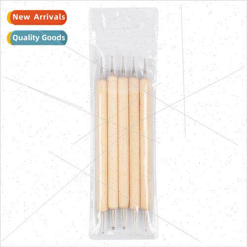 Wooden rod 5pcs set indentation pen dot flower needle dot dr