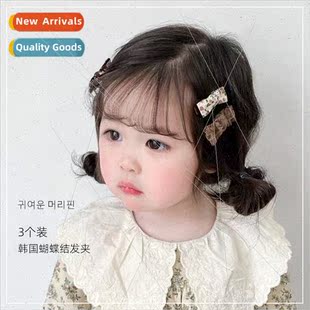 Baby hair clips infant 2023 new children bow bangs broken ha
