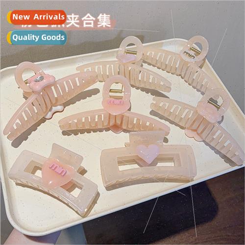 Pink Large Grab Clip Girl Gentle Hair Grab mple Back Head Pl