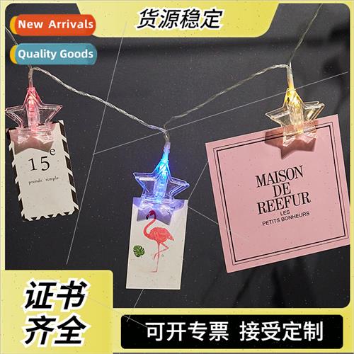 led star clip lights string girly heart room arrangement dec