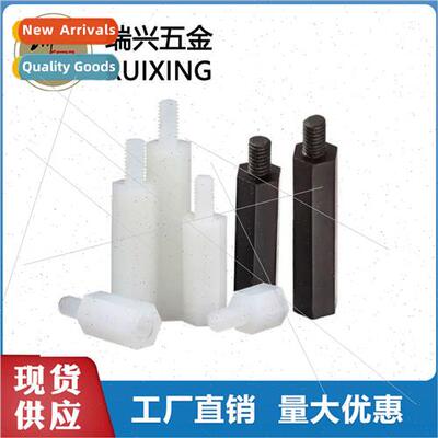 Whe Black ngle Head Nylon Hexagonal Isolating  Insulated Pla