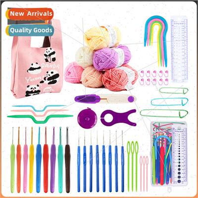 New 4 strands milk cotton wool soft handle crochet hook knti