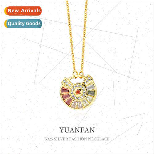 925 silver Rainbow Zirconia Devil Eye Necklace Women Europe