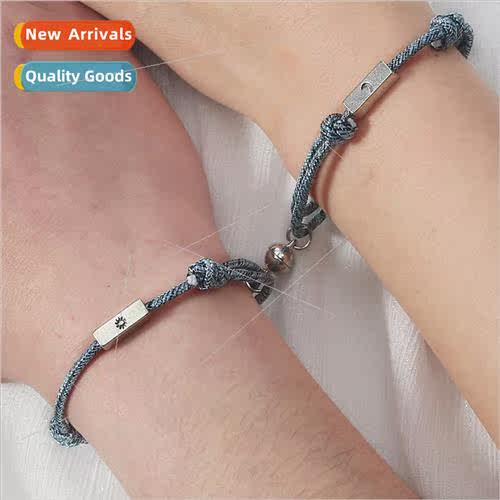 Europe colorful rope magnet couple bracelet fashion new men