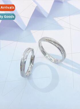 Intertwined Love Silver Couple Rings Pair Niche 2023 适用Gir