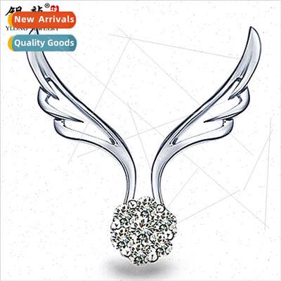 s925 silver women necklace graceful angel collarbone chain n