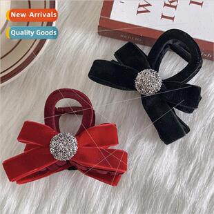 2024 Hair Cards New French Hair Clips Bow Velvet Hair Access