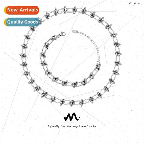 Handmade Europe Hip Hop Knotted Chain Necklace Bracelet Tani